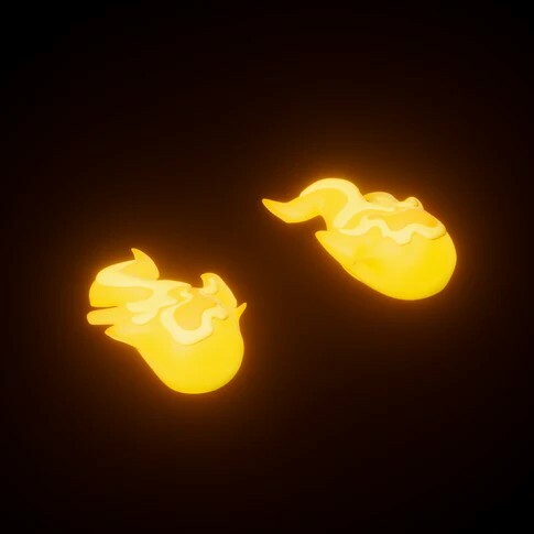 【HelloSlippers Mr Skully 火焰骷髏配件 】