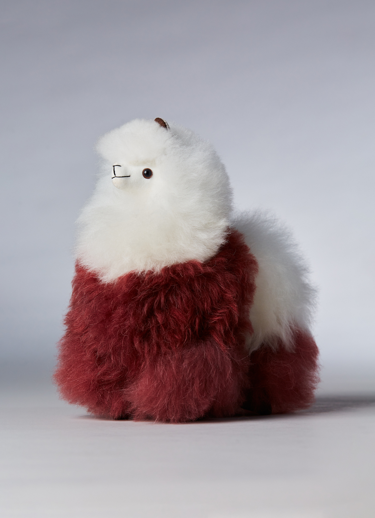 ST.MALO秘魯工匠手工天然羊駝毛聖誕系列25cm-2473UH-迷紅雪人