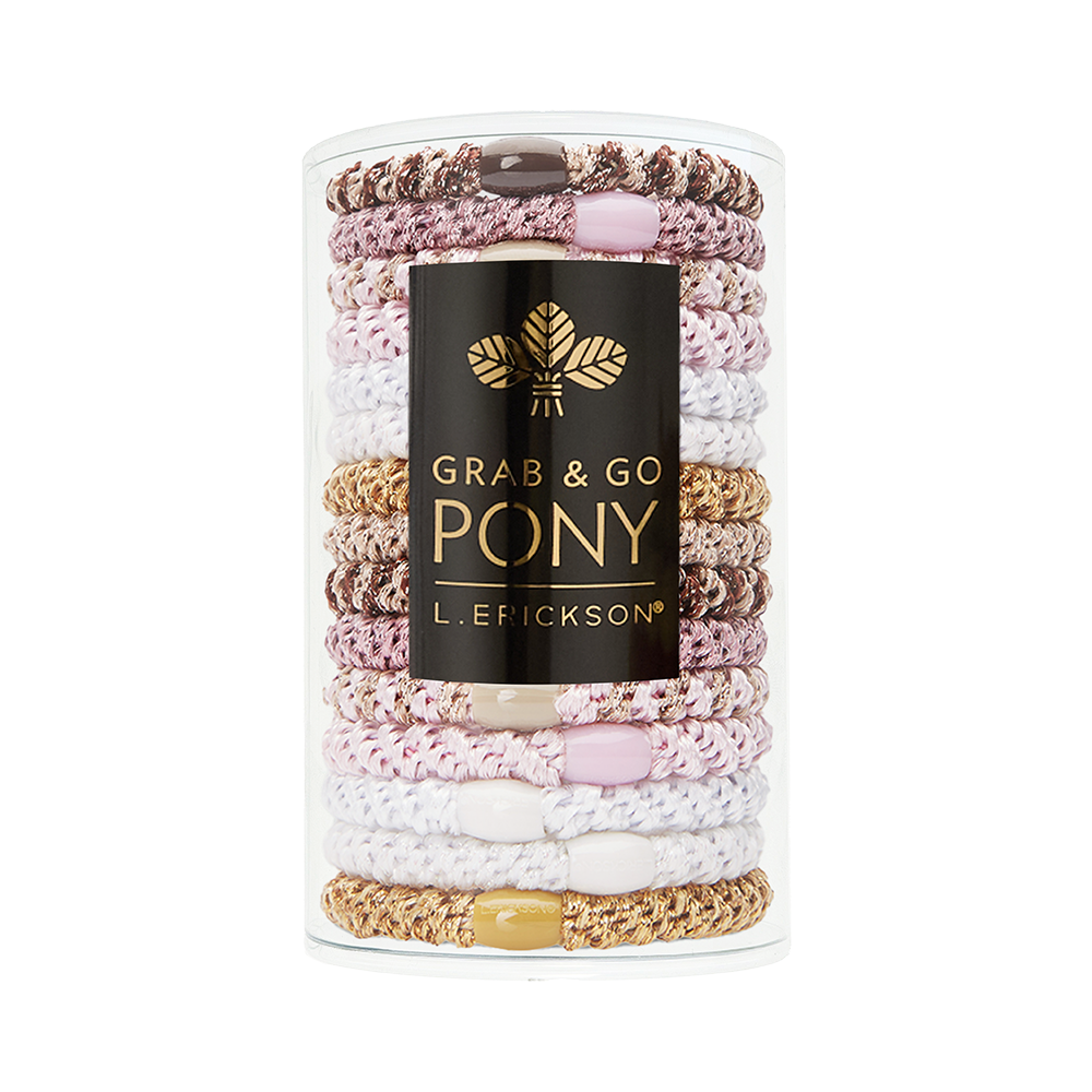 L. ERICKSON 彈力髮圈桶15入-粗版〈棉花糖〉