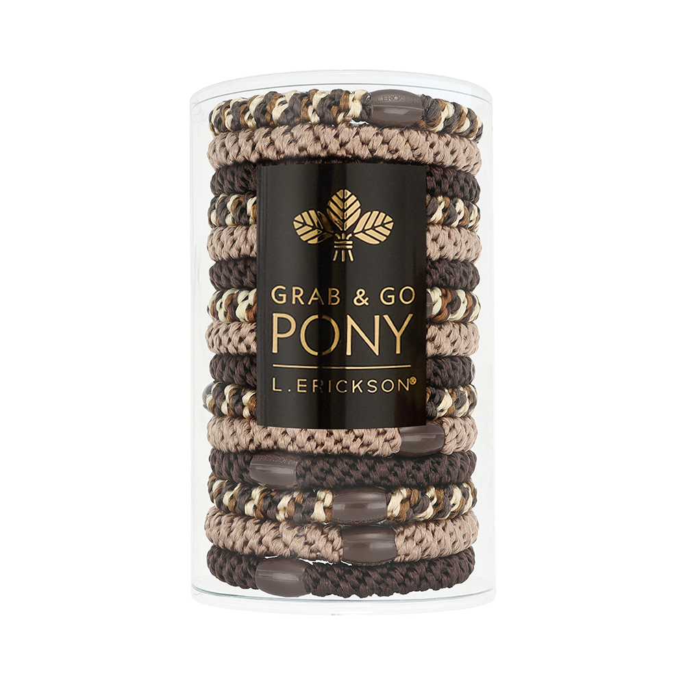 L. ERICKSON 彈力髮圈桶15入-粗版〈太妃糖色〉