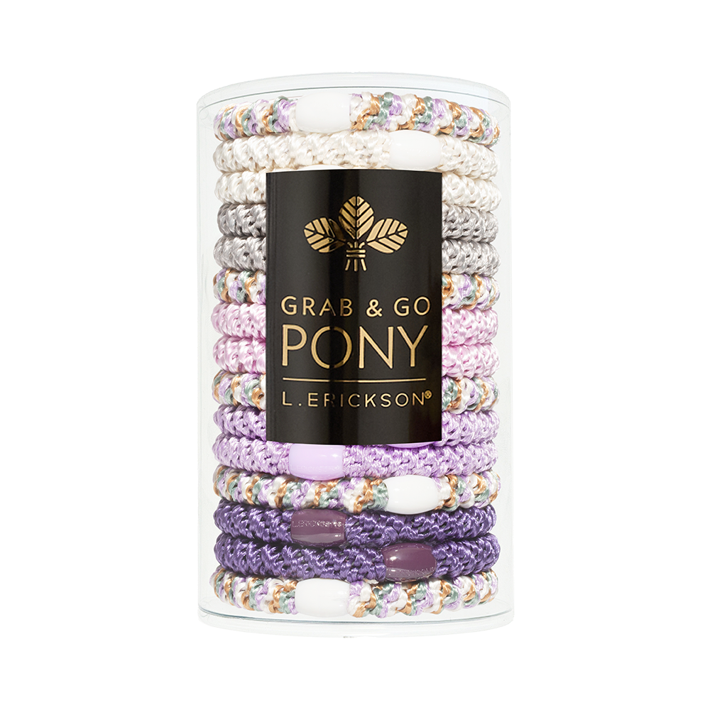 L. ERICKSON 彈力髮圈桶15入-粗版〈獨角獸紫〉