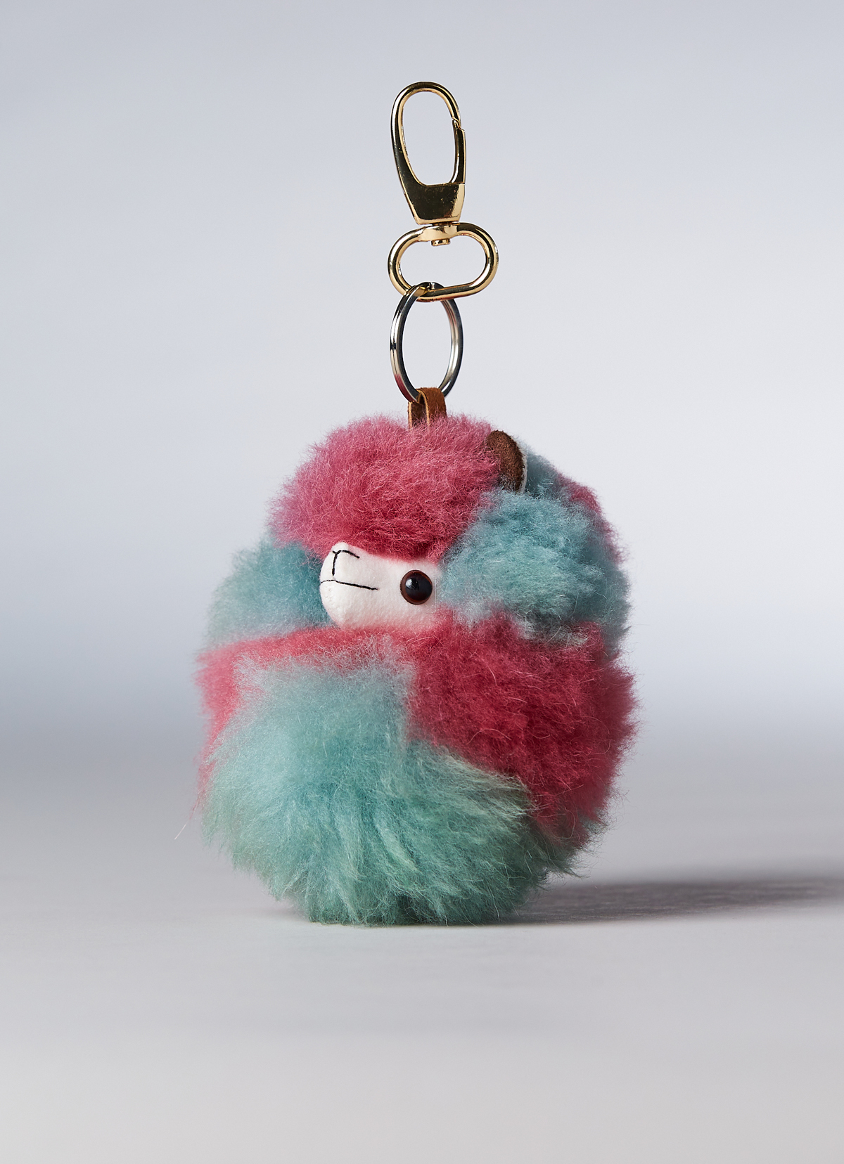 ST.MALO秘魯工匠手工天然羊駝毛聖誕系列羊駝鑰匙圈10cm-2473UH-挪威森林