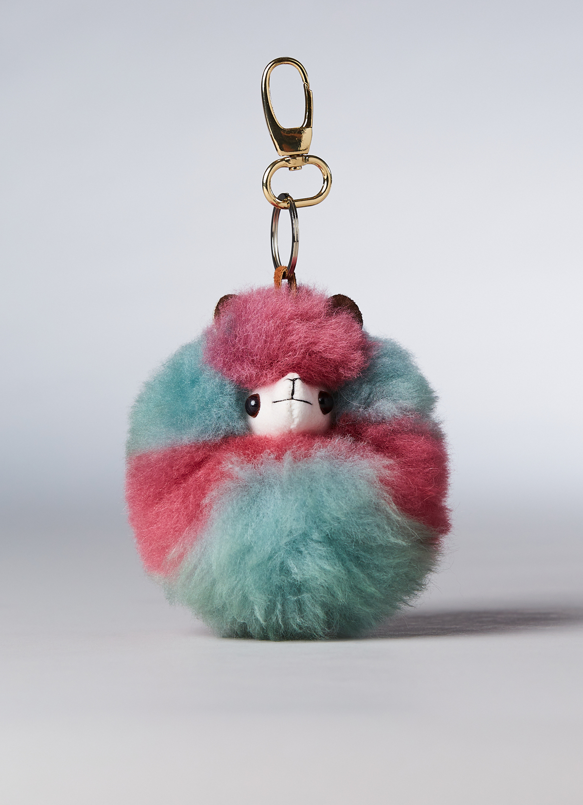 ST.MALO秘魯工匠手工天然羊駝毛聖誕系列羊駝鑰匙圈10cm-2473UH-挪威森林