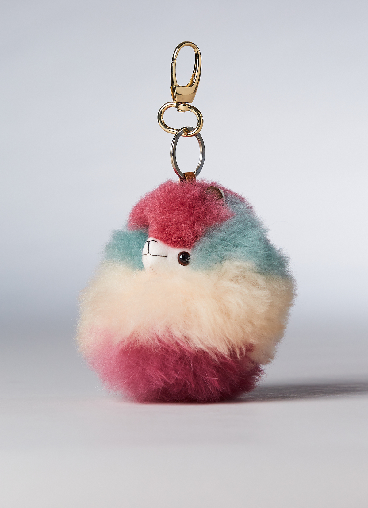 ST.MALO秘魯工匠手工天然羊駝毛聖誕系列羊駝鑰匙圈10cm-2473UH-聖誕之星