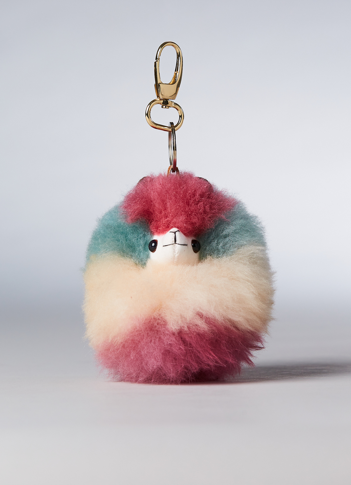 ST.MALO秘魯工匠手工天然羊駝毛聖誕系列羊駝鑰匙圈10cm-2473UH-聖誕之星