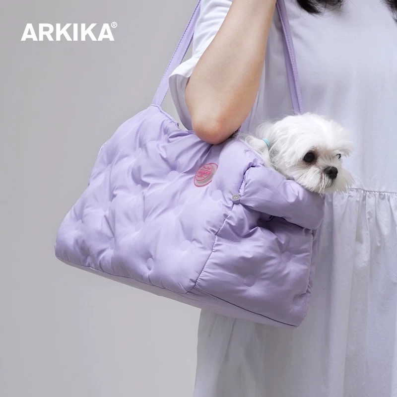 ARKIKA宠物单肩包 波尔卡圆点宠物棉包 40*19*27cm 承重4kg以内