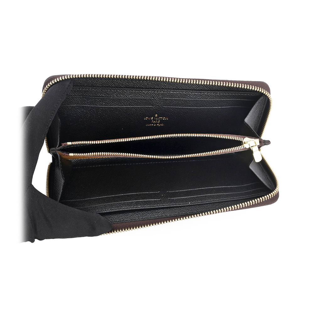 【Louis Vuitton / LV】Monogram CLEMENCE雙色ㄇ型拉鍊長夾(棕色) M82336