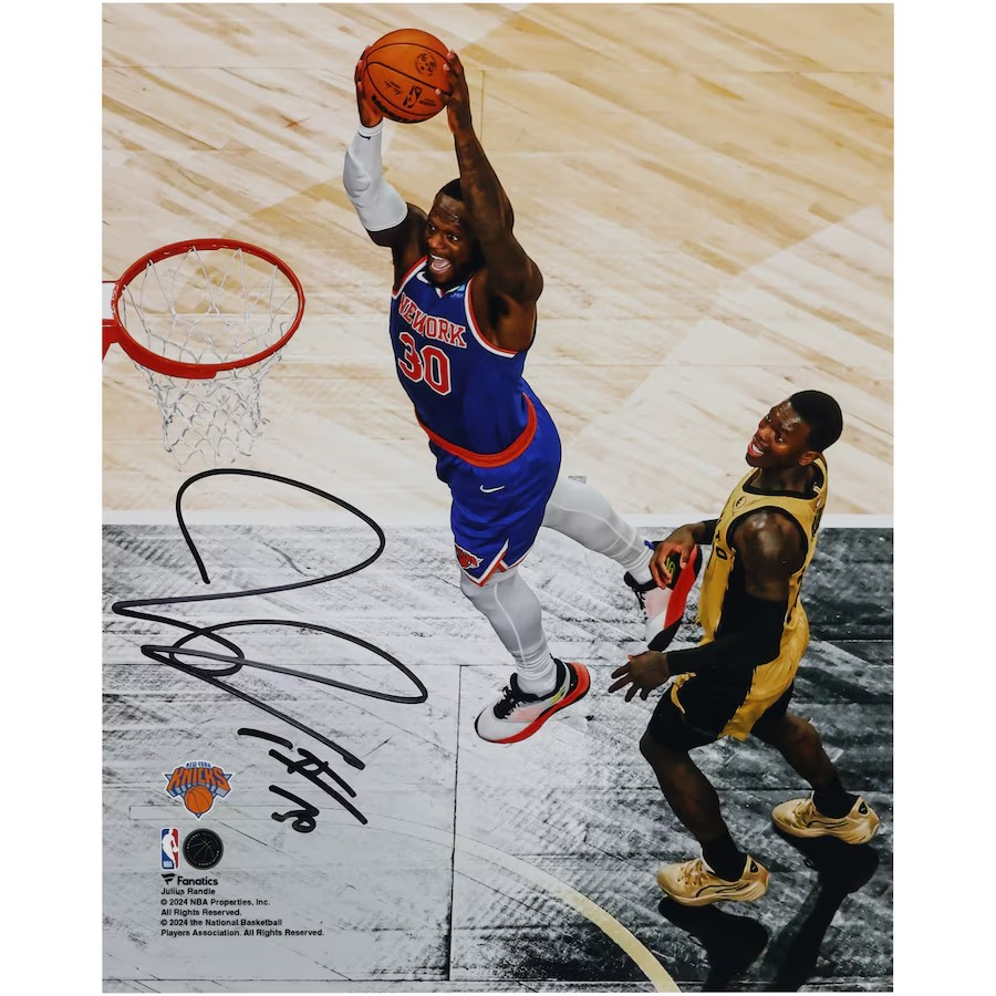 Julius Randle New York Knicks Autographed 8" x 10" Dunk vs. Toronto Raptors Photograph