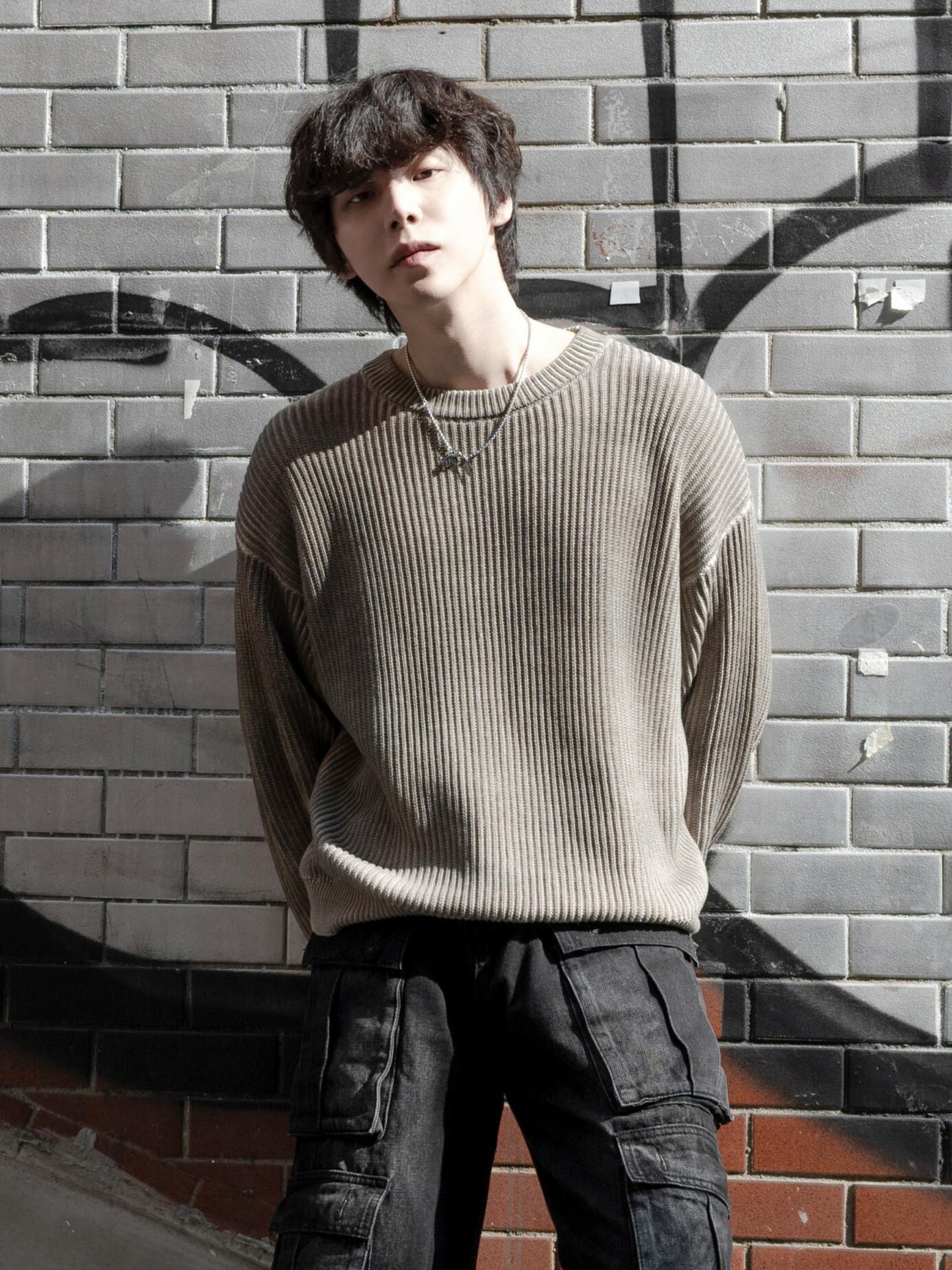 SIMON MADE TL-2419 擦髒 仿舊 坑條 抗刺癢 毛衣