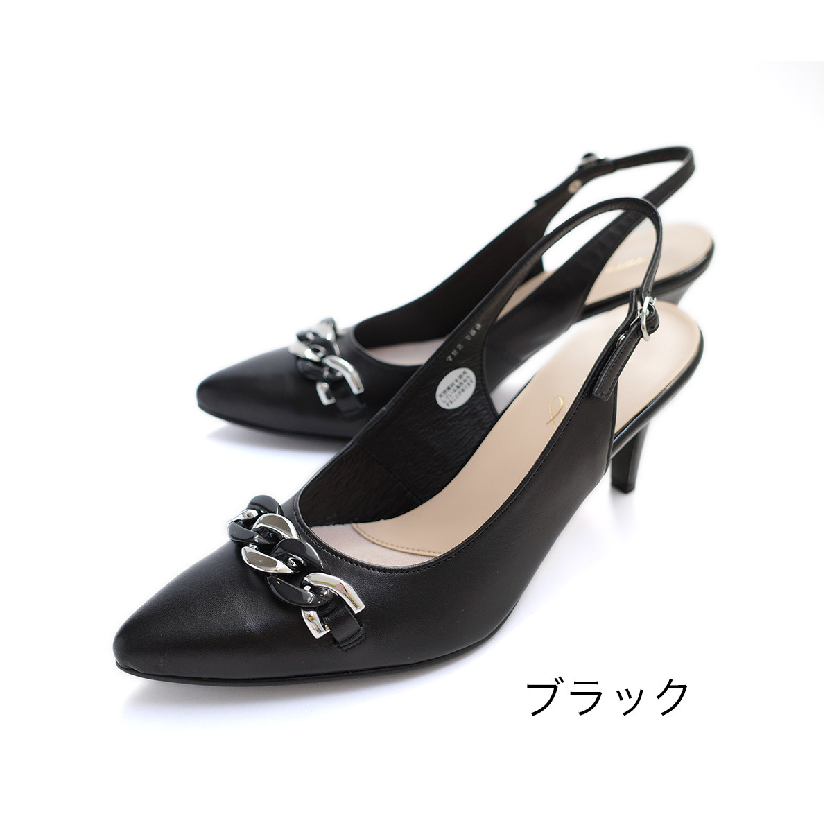 氣質大方 日本製真皮鍊條穆勒鞋【PO-PTN722】