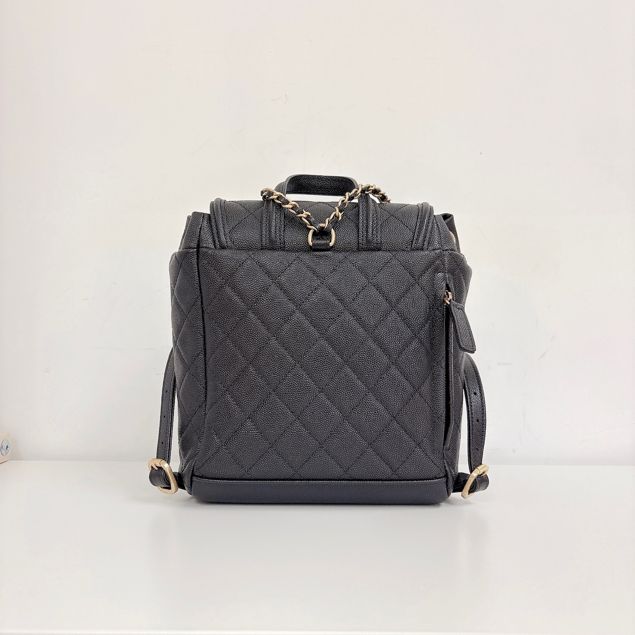 Chanel Caviar Backpack - Black / Ghw