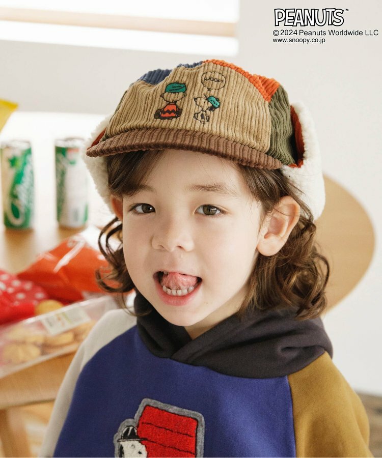 日本 F.O.KIDS X PEANUTS 刺繡飛行帽 R568014