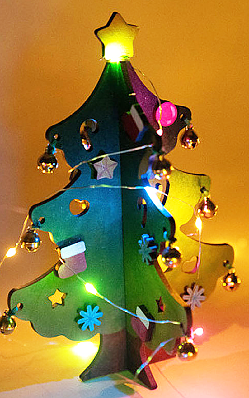 聖誕DIY聖誕樹手工鈴鐺樹材料包 AD1016