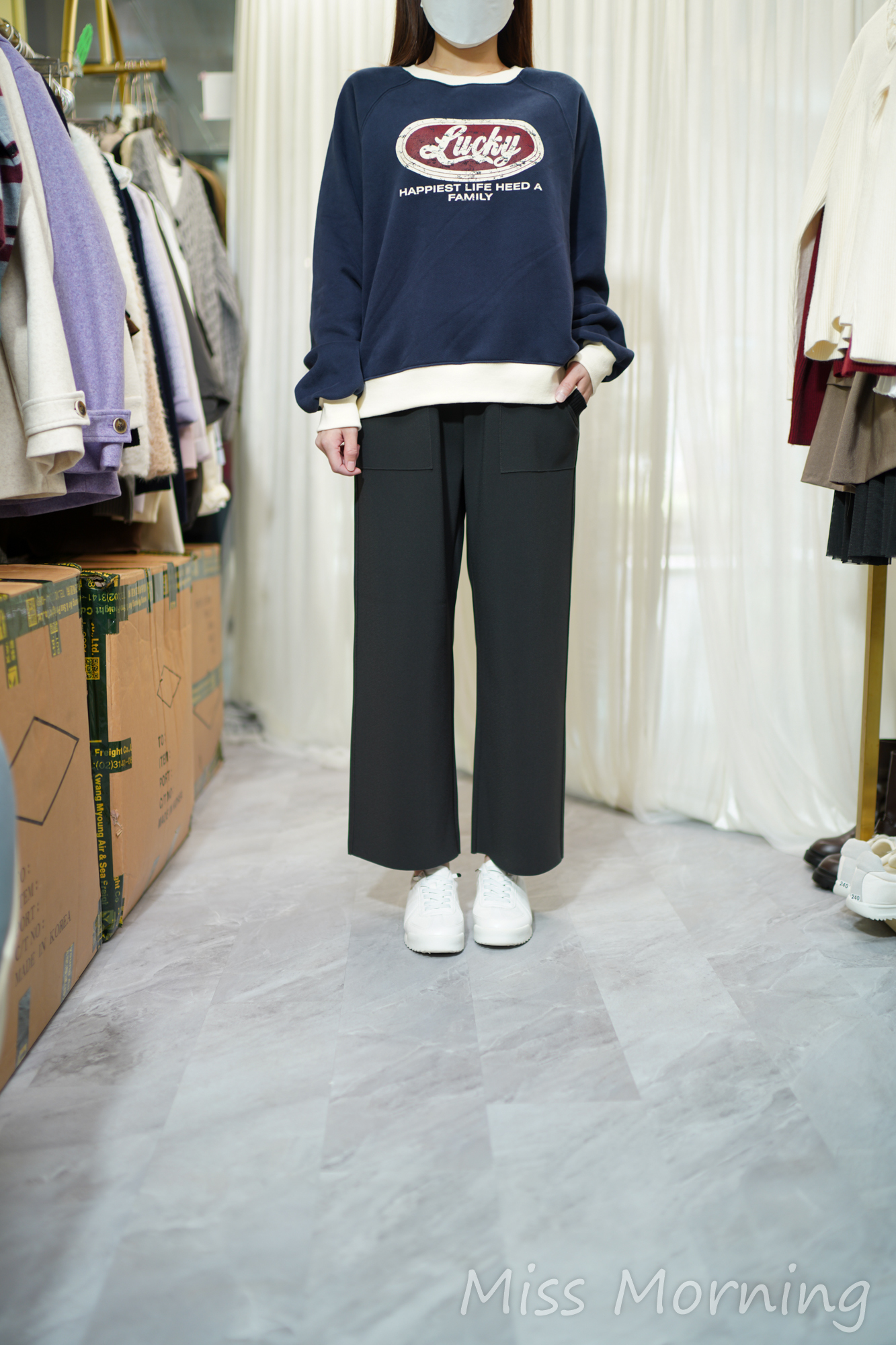 Lucky薄絨底衛衣(14271)