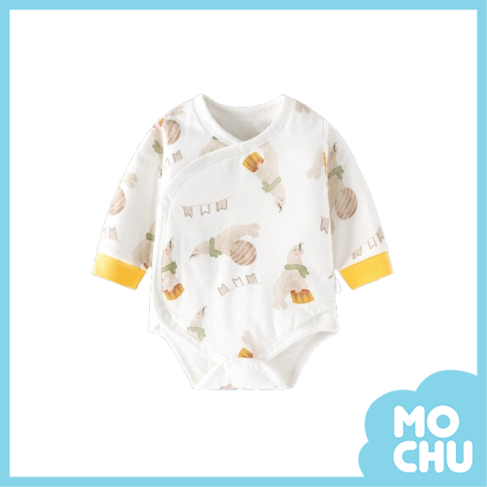 小海獅薄棉長袖包屁衣