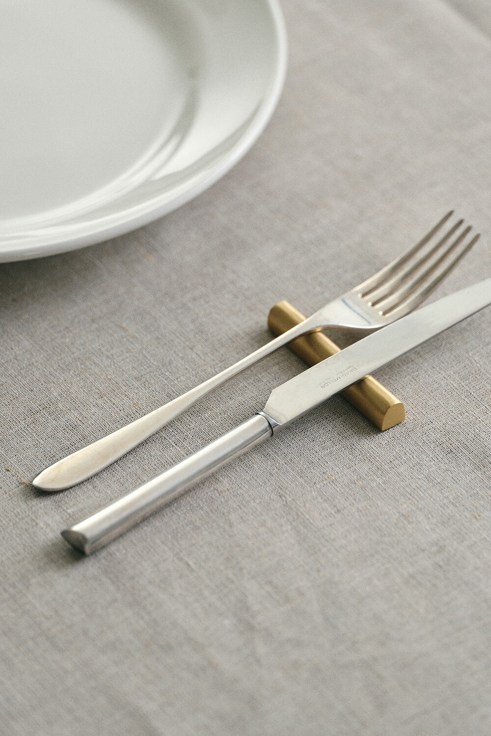 fog linen work - 黃銅餐具置架 / 圓形