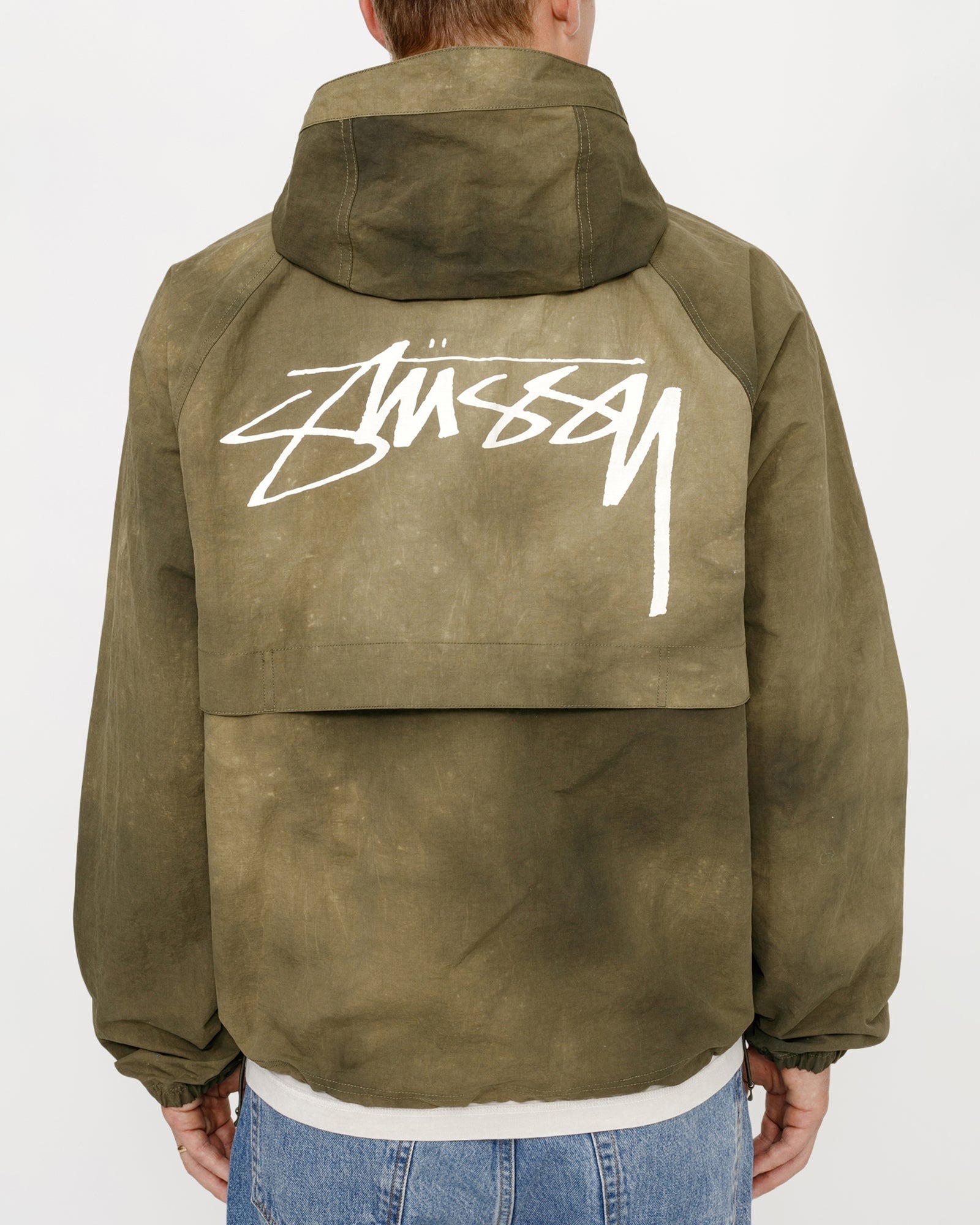 2024AW STUSSY BEACH SHELL WAVE DYE 渲染連帽外套風衣現貨