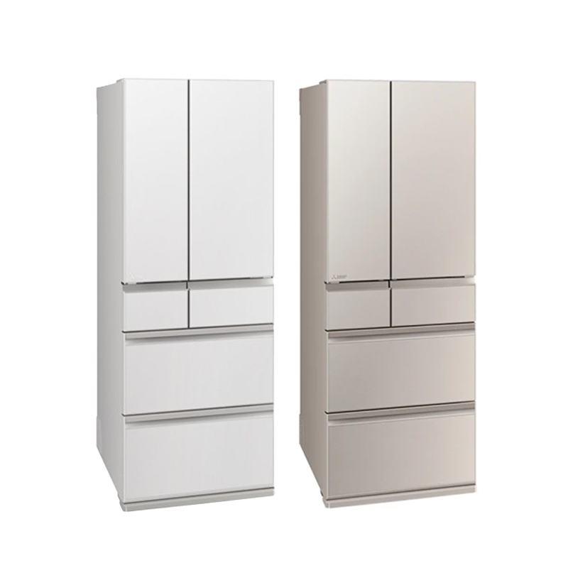 【結帳現折】三菱 543L 六門玻璃鏡面電冰箱 (星光白/星砂杏) MR-WZ54K