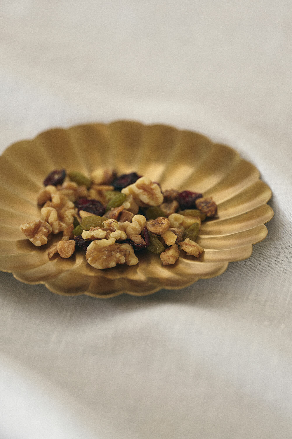 fog linen work - 黃銅花形托盤 / M