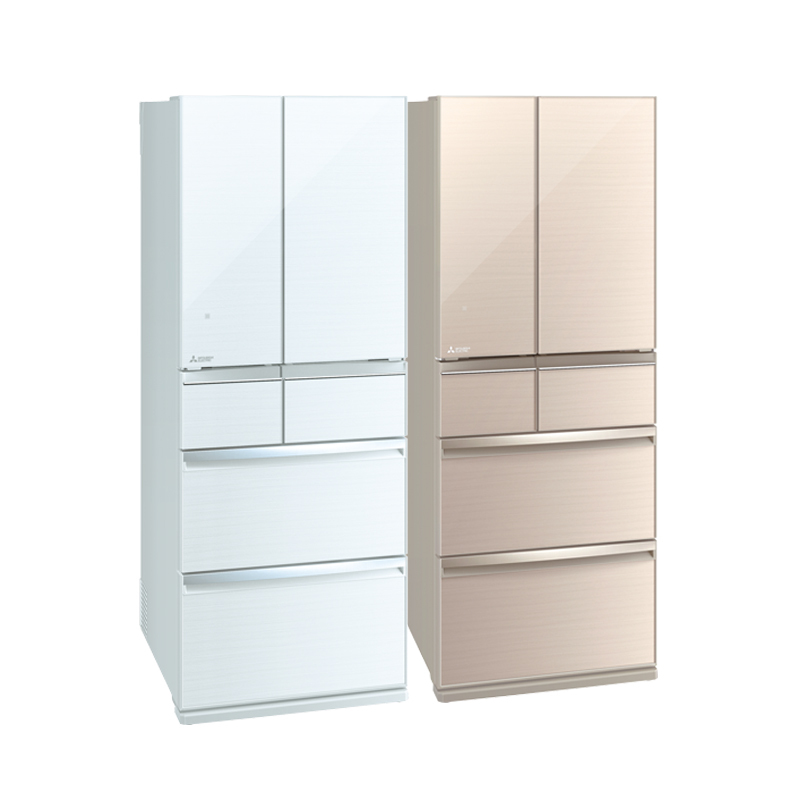 【結帳現折】三菱 472L 六門玻璃鏡面變頻冰箱 (水晶白/水晶杏) MR-WX47LF