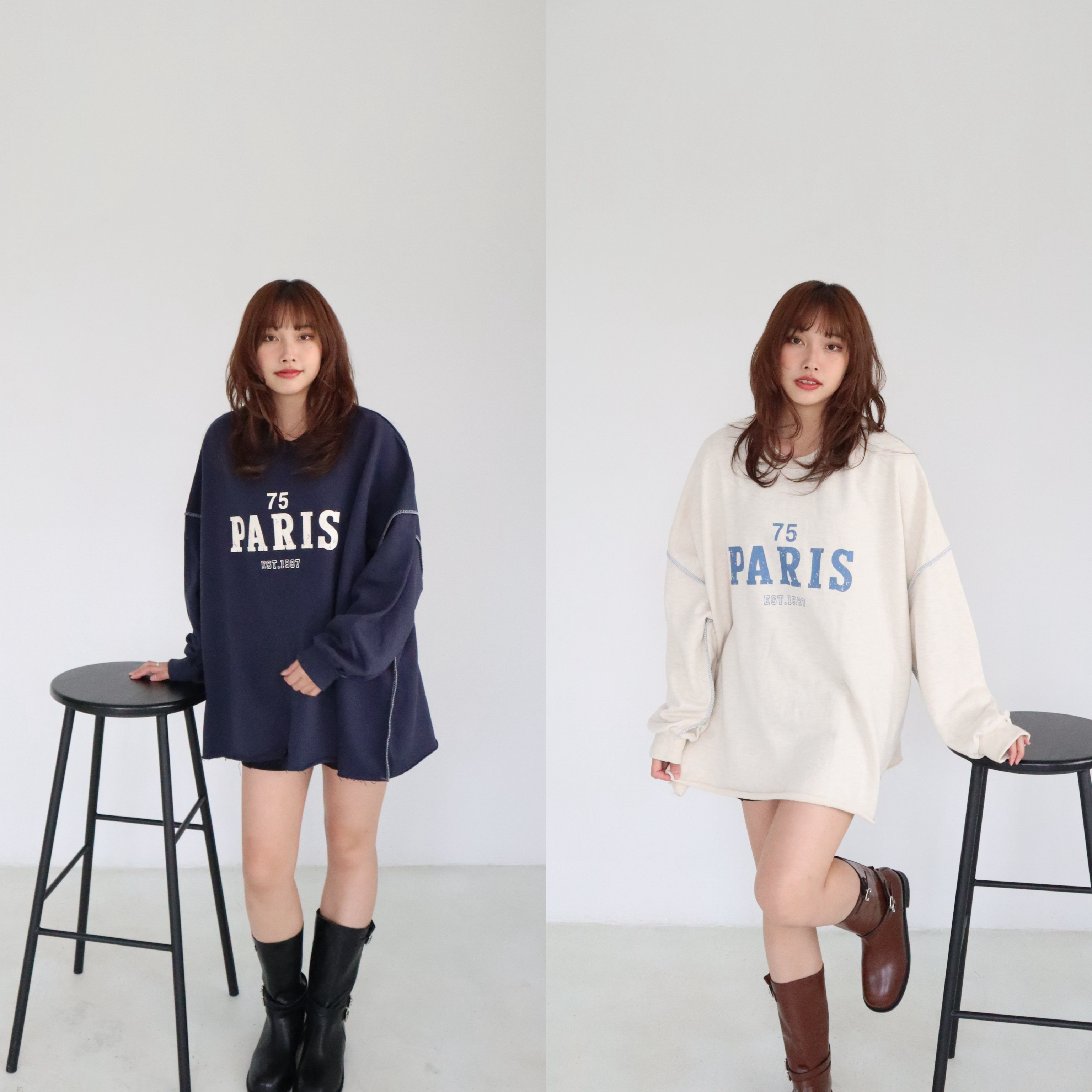 KR1264 超美明線paris logo oversize
