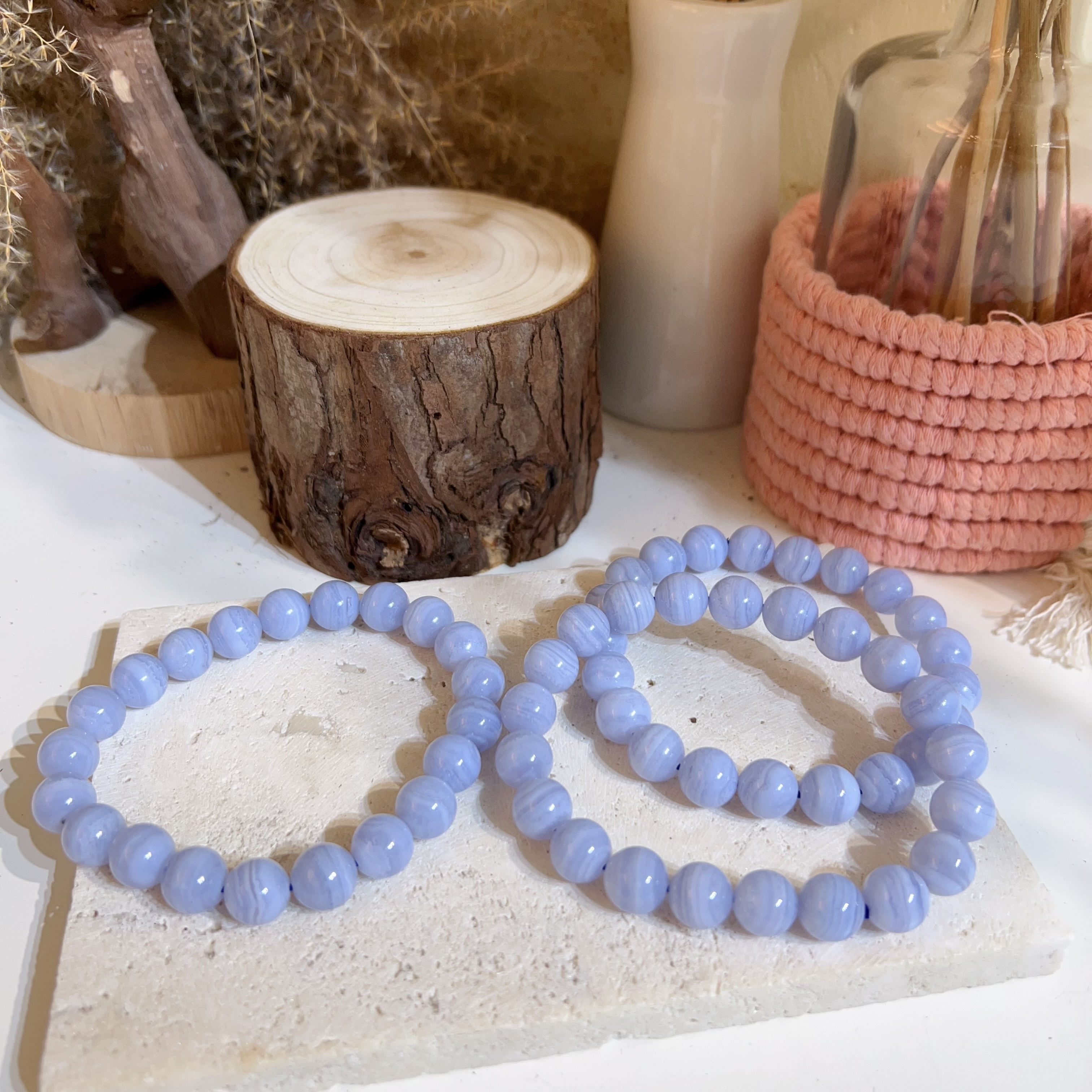 藍紋瑪瑙手串 9+mm