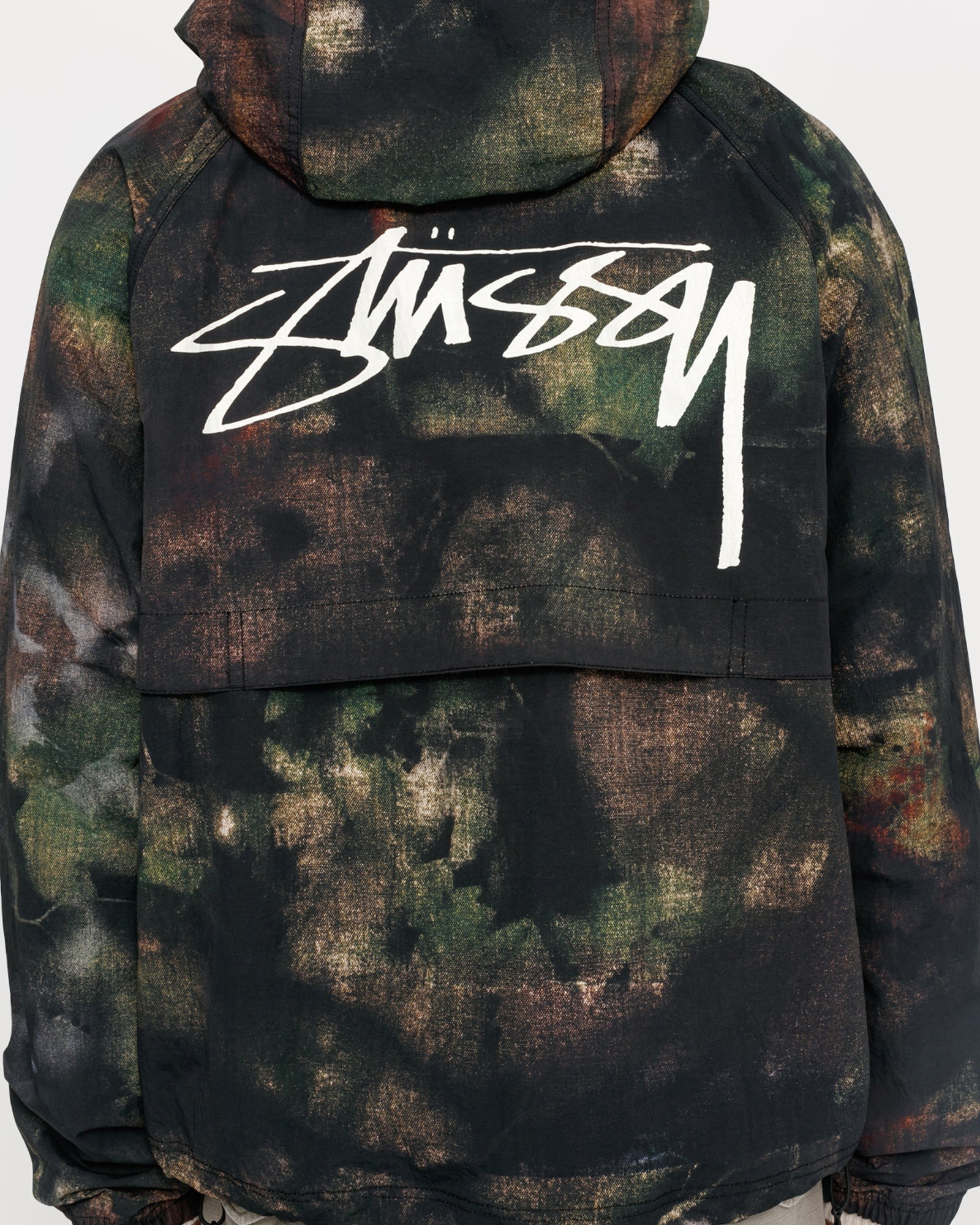 ジャケット・アウター STUSSY BEACH SHELL STENPAT CAMO org.jpg