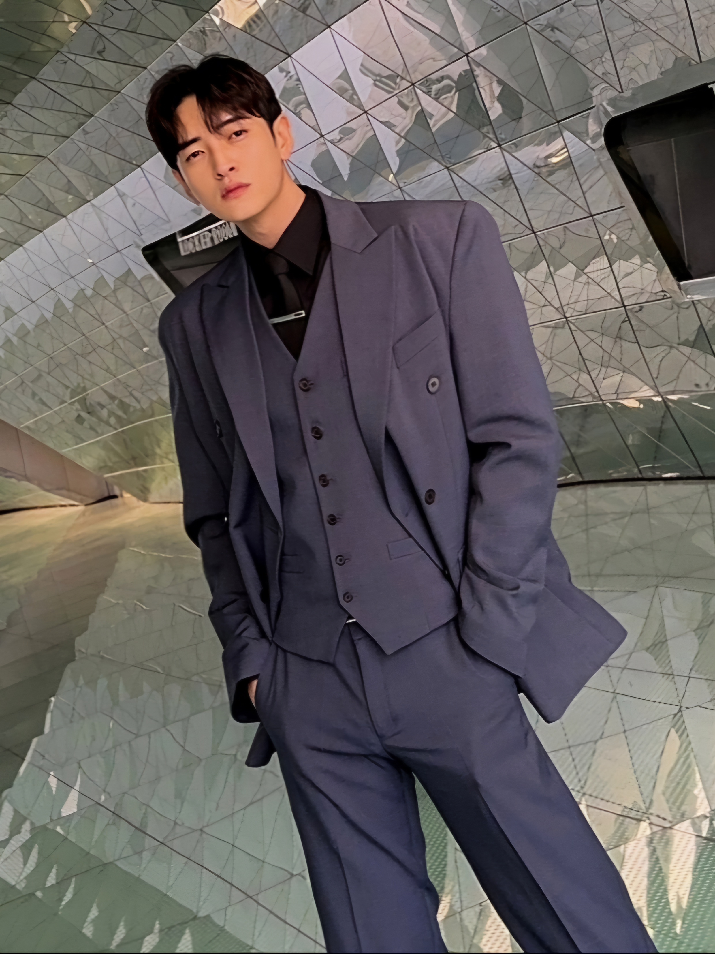 Mate Duo雙排扣劍領西裝外套 修身西裝褲