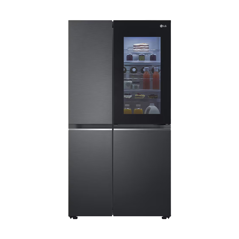 LG樂金 653L InstaView™ 敲敲看門中門對開冰箱 夜墨黑 GL-QL62MB