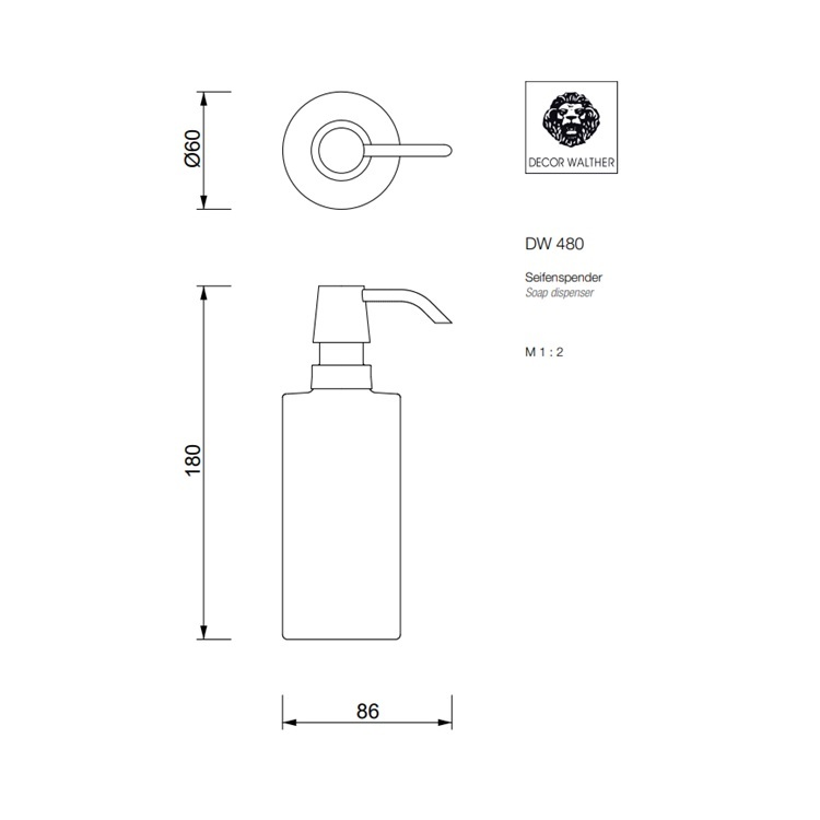 Décor Walther DW 480 (0820400) Soap Dispenser