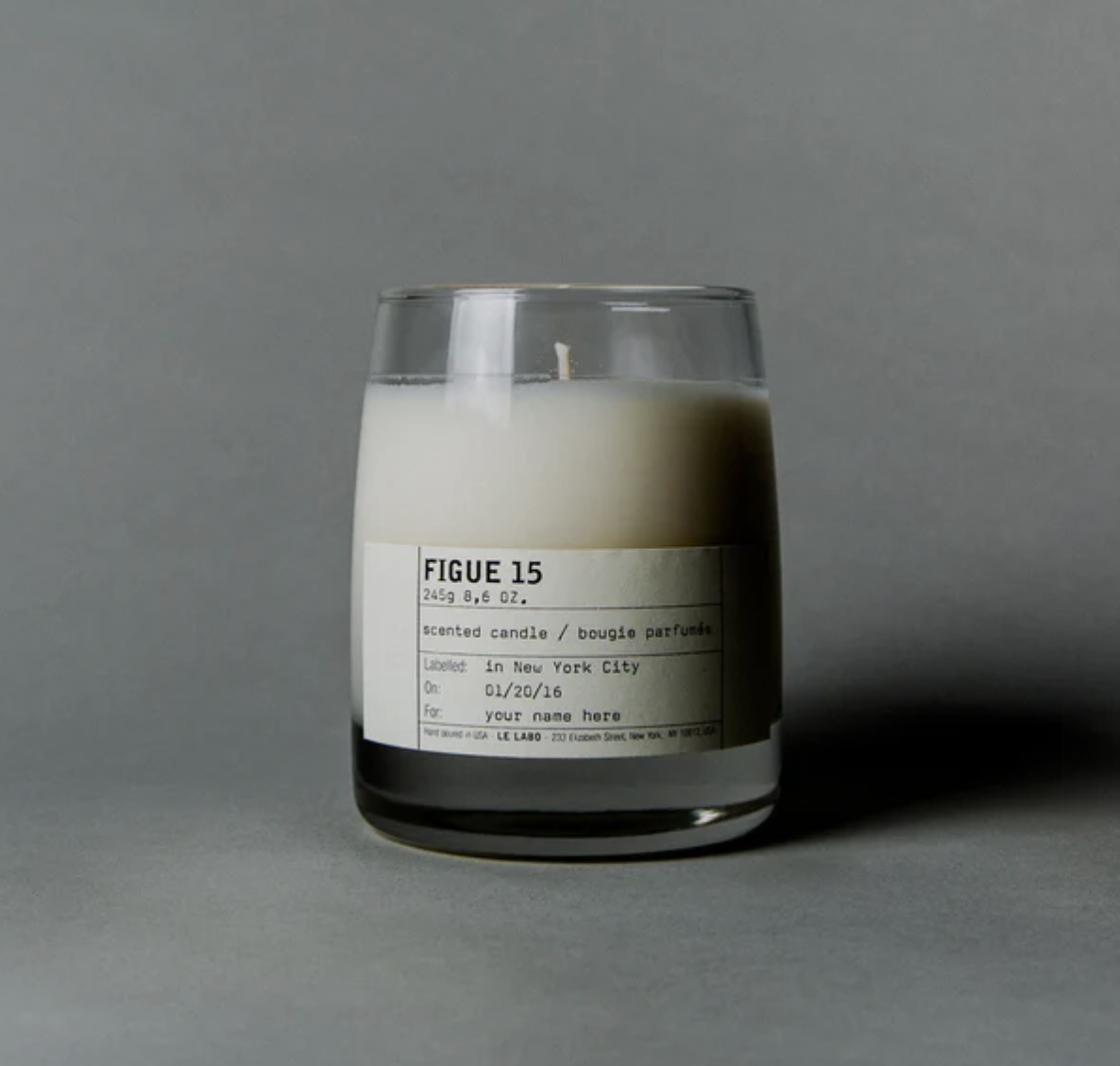 Vela Le Labo FIGUE 15 (245g) – El Aroma A Higuera Que Enamora En Frasco De Cristal