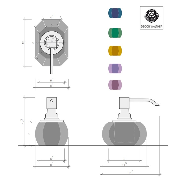 Décor Walther KR SSP (0924294) Anthracite Soap Dispenser
