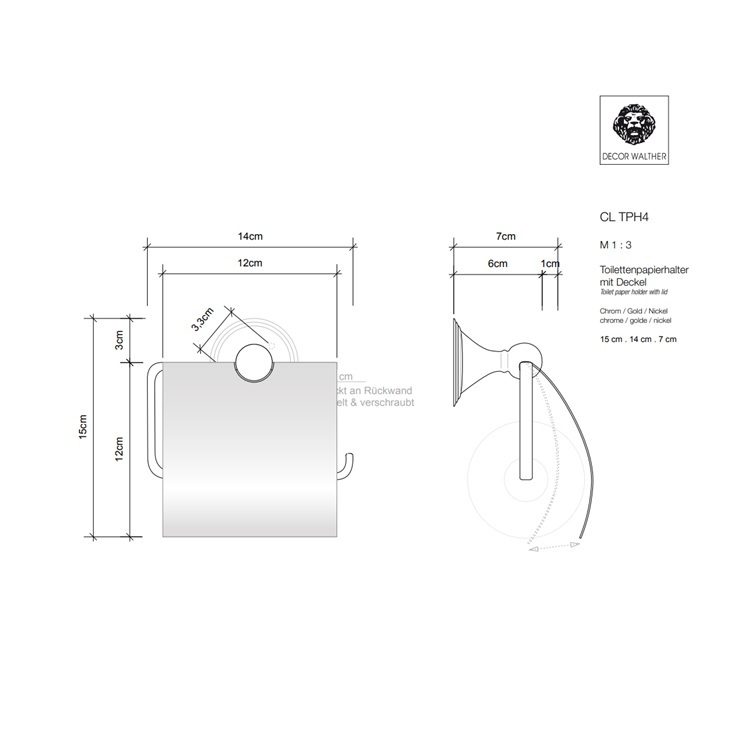 Décor Walther CL TPH 4 (0510920) Paper Holder with Cover *Display Item*