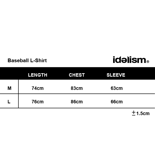 idealism IDE Baseball L-Shirt / 接袖尼龍棒襯【ID24043】