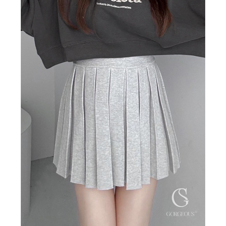 N016 現貨「 高磅立體百褶短裙」