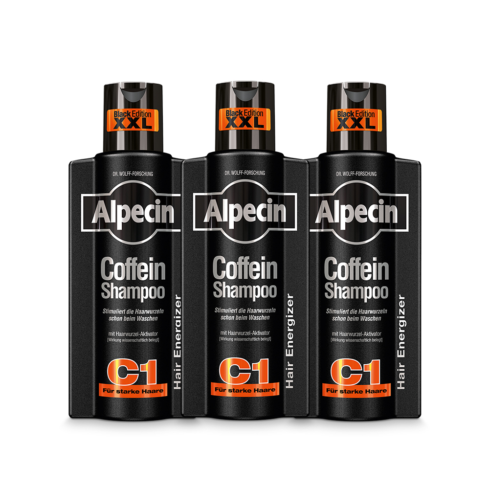 Alpecin|咖啡因洗髮露黑色經典款375ml(多規格組)