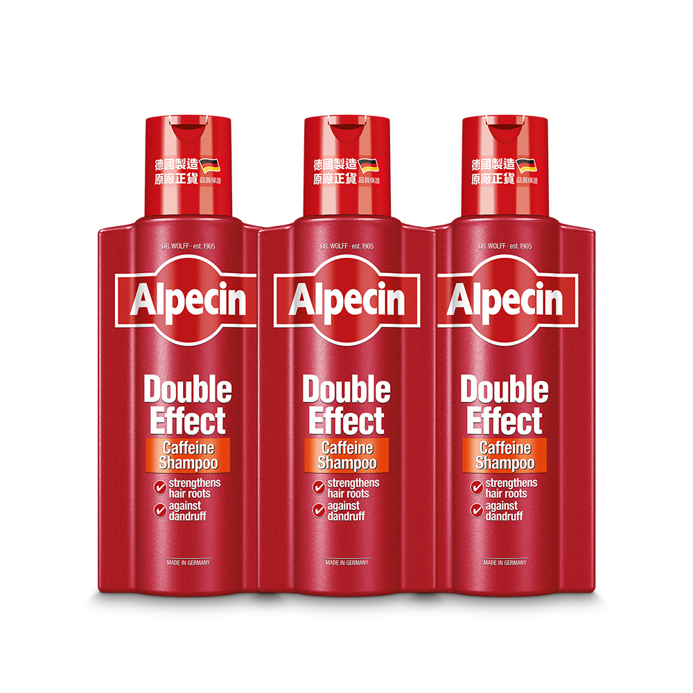 Alpecin|雙效咖啡因抗頭皮屑洗髮露增量版375ml (多規格組)