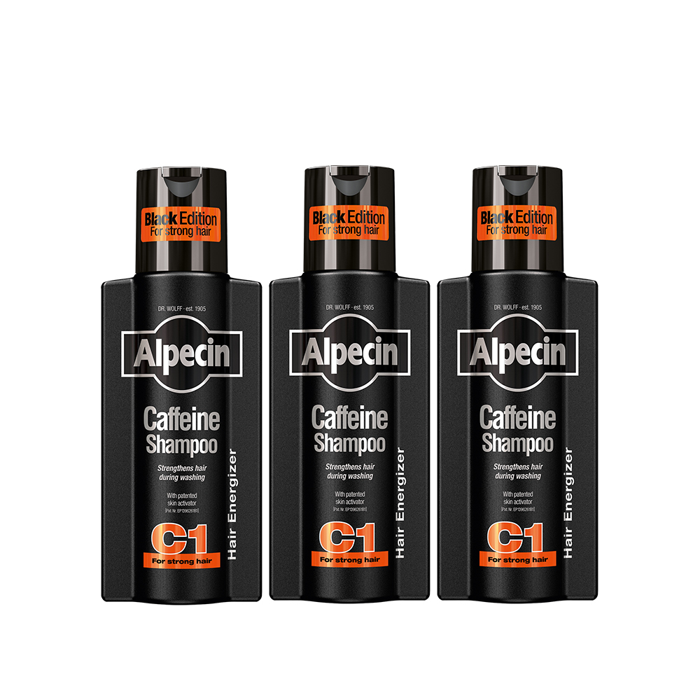 Alpecin|咖啡因洗髮露黑色經典款250ml(多規格組)