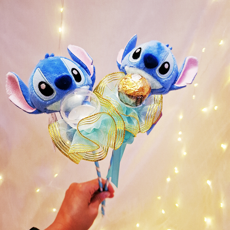 史迪奇單支巧克力棉花糖花束,史迪奇單支巧克力棉花糖,史迪奇單支花束