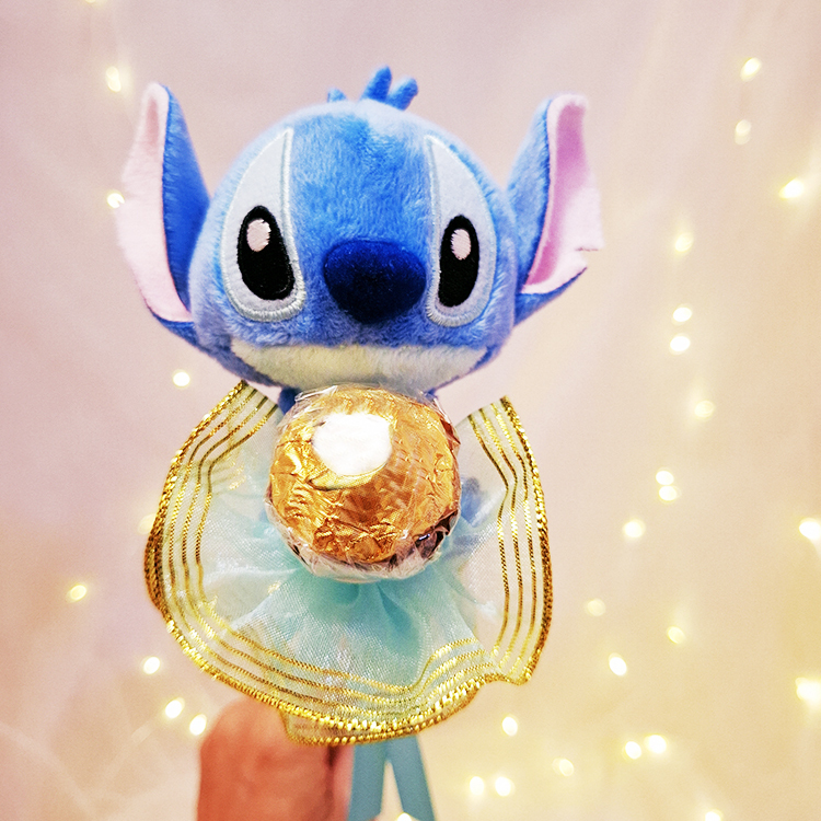 史迪奇單支巧克力棉花糖花束,史迪奇單支巧克力棉花糖,史迪奇單支花束