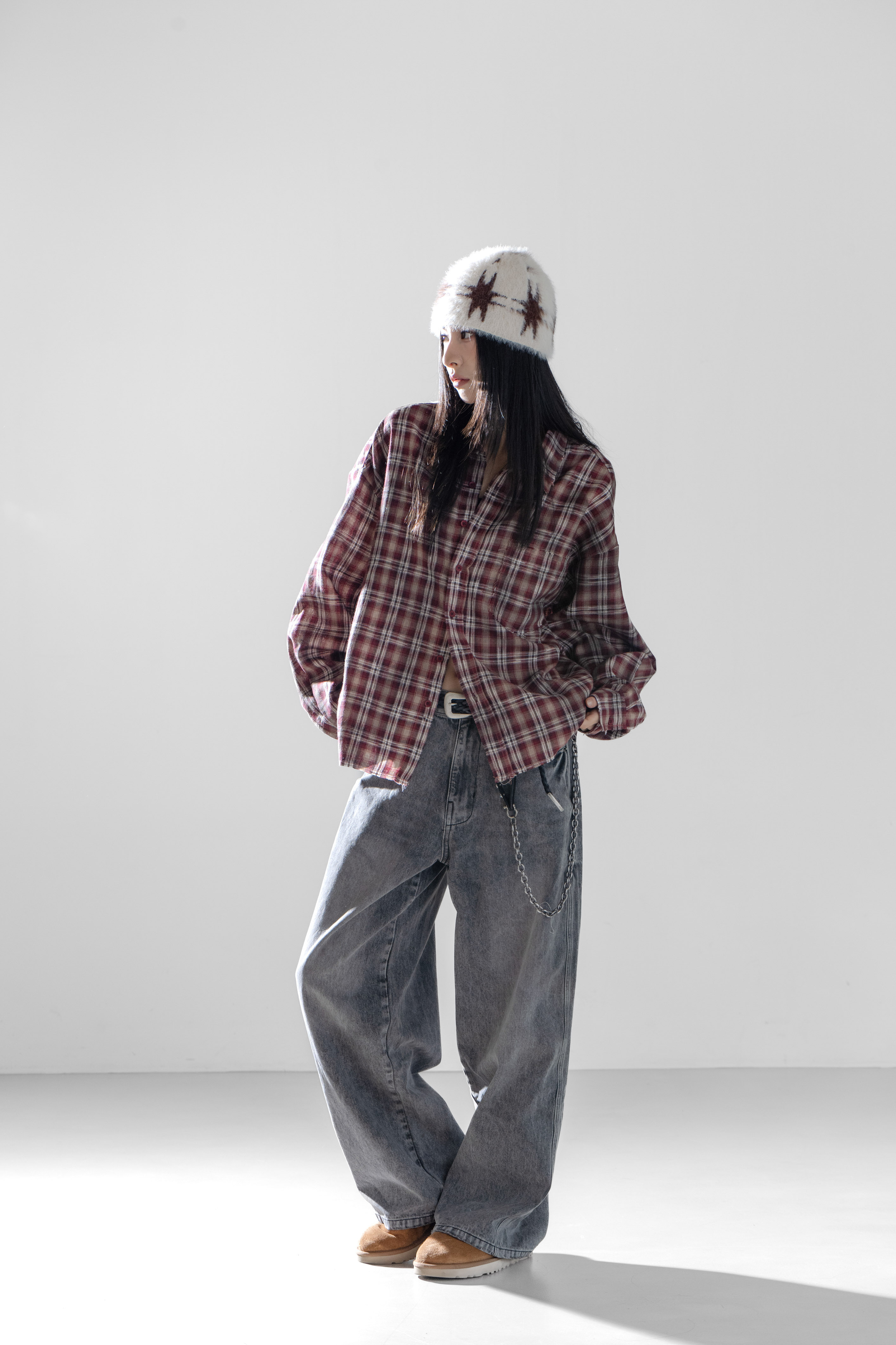 SIMON MADE GC-2401 巴黎 BAGGY 水洗 闊腿 牛仔褲