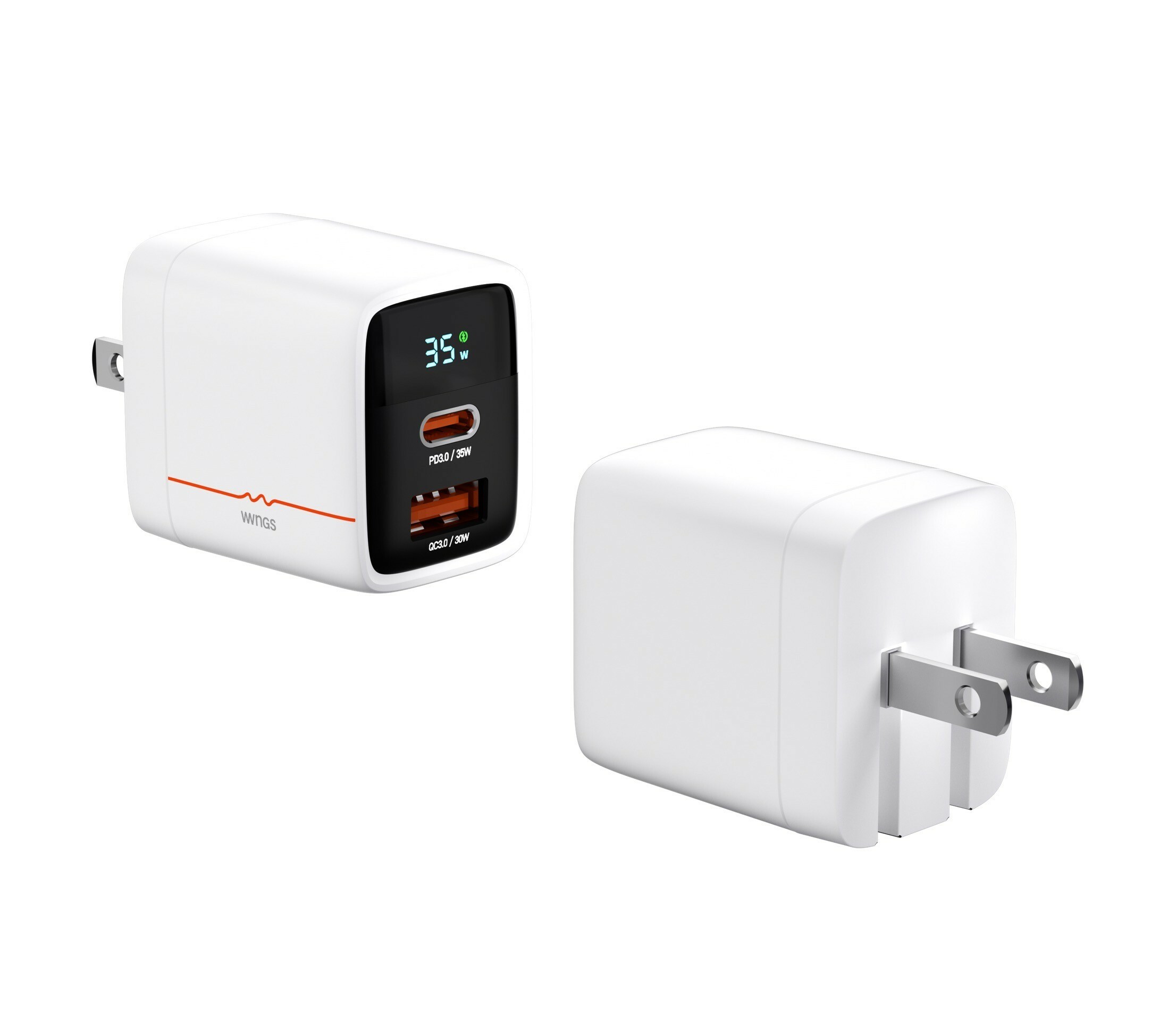 WWNGS | 45&35W GaN智慧顯示電源供應器