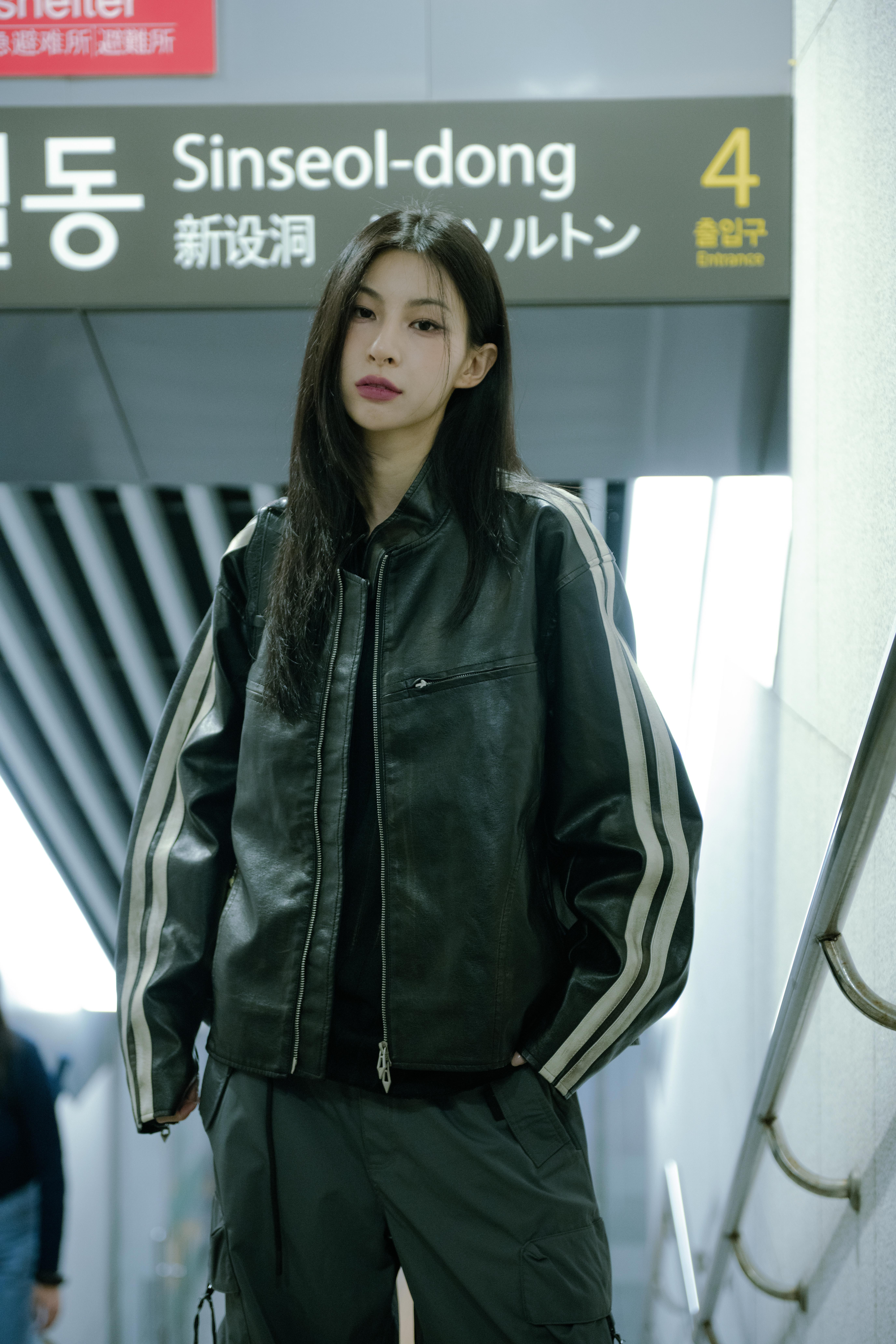 SIMON MADE OW-2415 仿舊 雙線 高級感 機車 皮外套