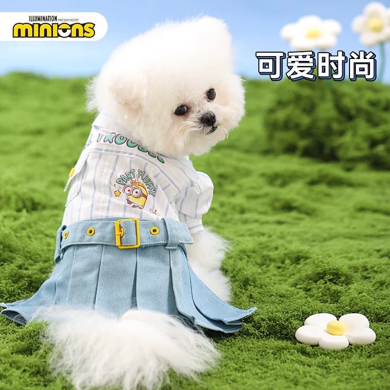 环球影城小黄人系列 MINIONS小黄人衬衫牛仔裙假两件