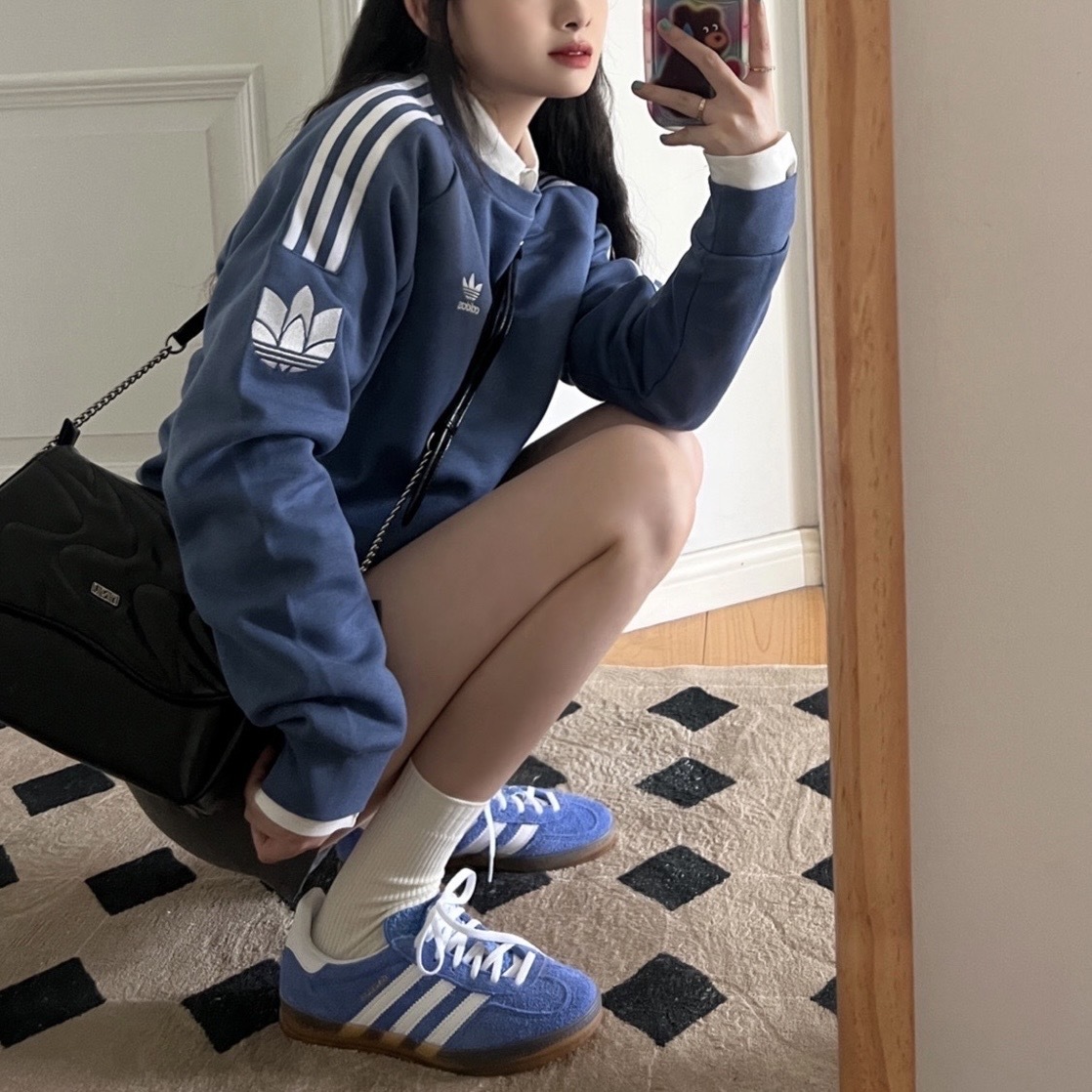 【逢甲 FUZZY】Adidas Originals Gazelle Indoor 藍白 復古藍 焦糖底 HQ8717