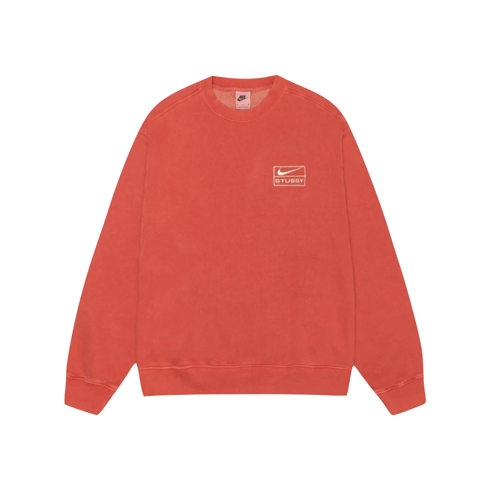Stussy x Nike Crew Fleece 大學踢 哈瓦那紅 FQ3016-642