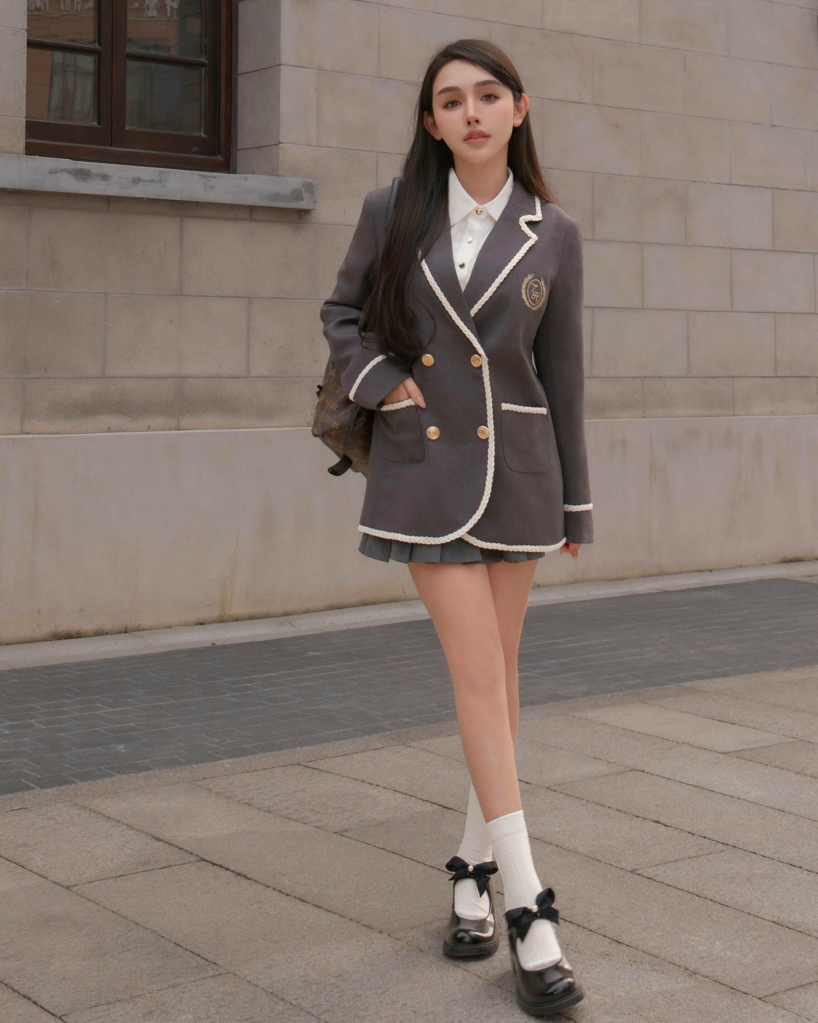 訂製-金絲刺繡學院西裝外套