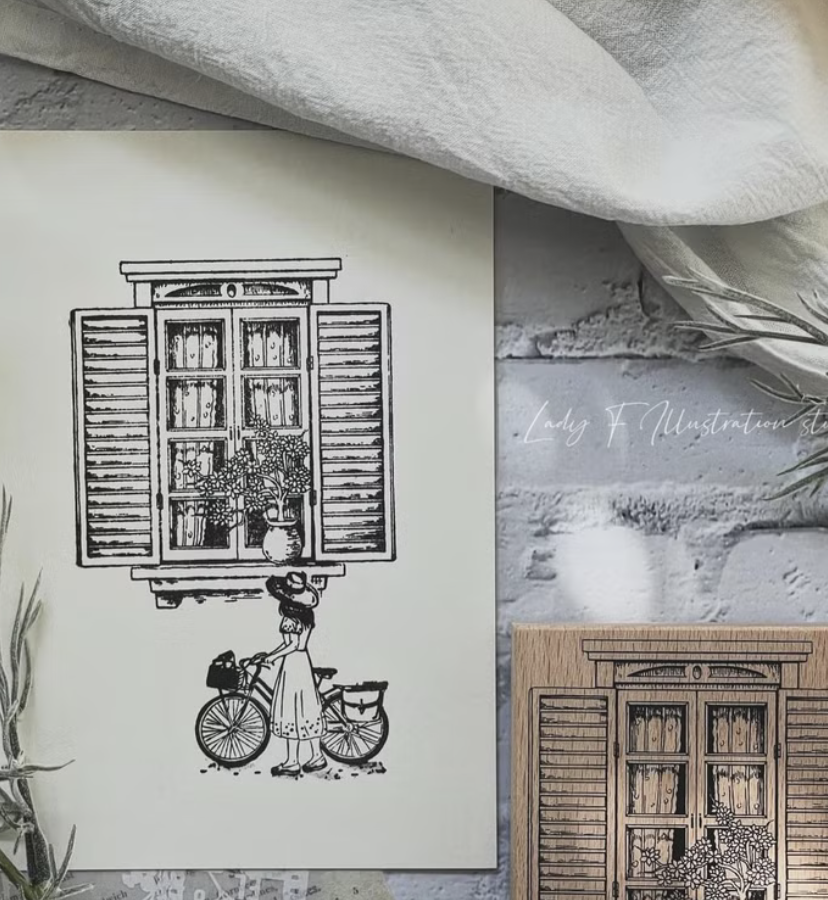 Lady F手繪溫室｜窗前故事印章 共四種