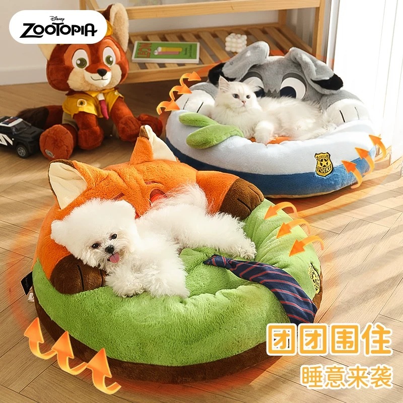 迪士尼疯狂动物城系列 ZOOTOPIA尼克朱迪宠物窝