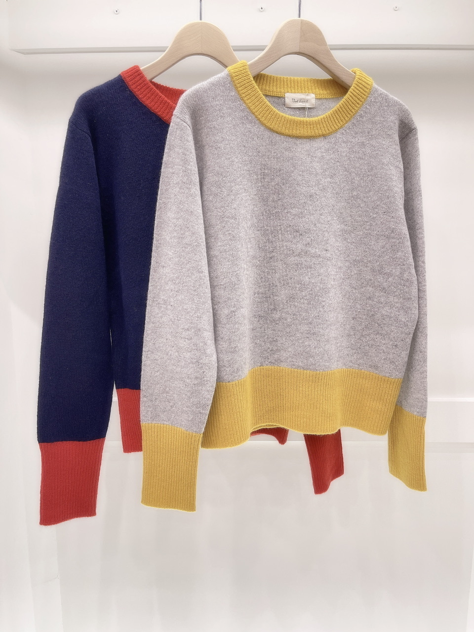 Vent d'ou美利純羊毛配色套頭衫